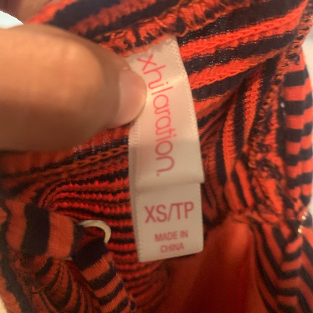 Orange and Black Striped Cotton Sundress - Picture 4 of 4